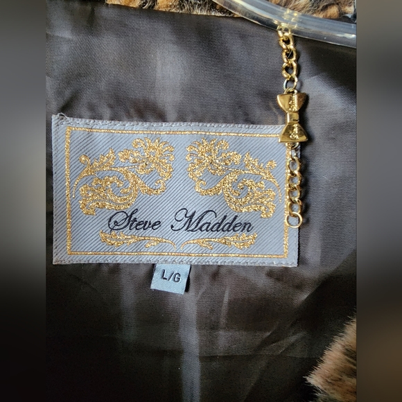 Steve Madden Women's Animal Print Coat with Button Magnetic Snaps Size Large - Picture 7 of 12